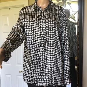 Lauren Large Hounds Tooth Satin Look XL